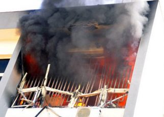 Fire guts INEC office in Plateau LG (Illustration)