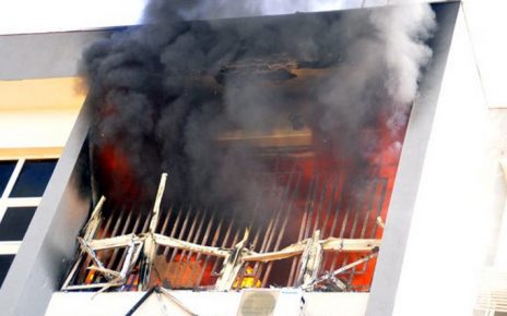Fire guts INEC office in Plateau LG (Illustration)