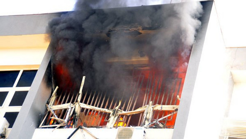 Fire guts INEC office in Plateau LG (Illustration)