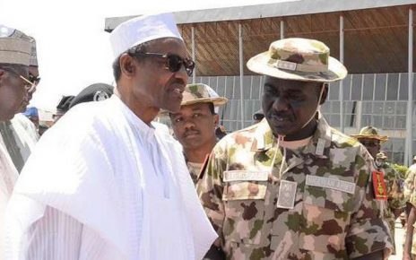President Muhammadu Buhari and Chief of Army Staff, Tukur Buratai