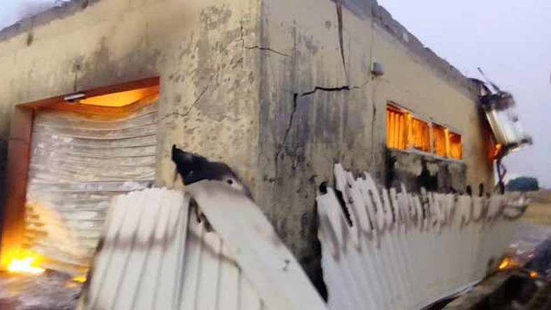 The fire destroyed many election materials on Saturday, February 9, 2019 [Channels TV]