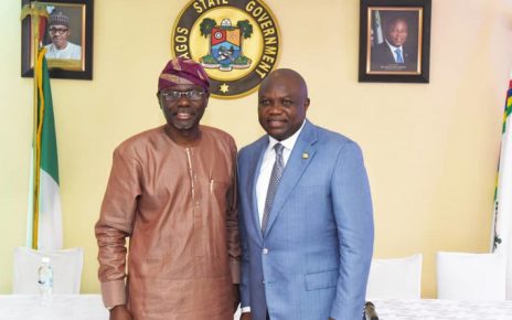 Ambode played host to bitter rival Sanwo-olu in his office after the primary election (Lagos state govt)