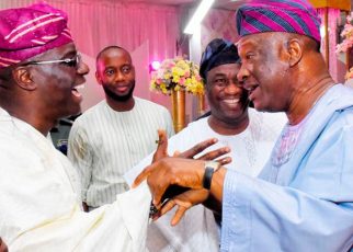 Jimi Agbaje (right) has conceded defeat in the Lagos governorship election to Babajide Sanwo-Olu (left)